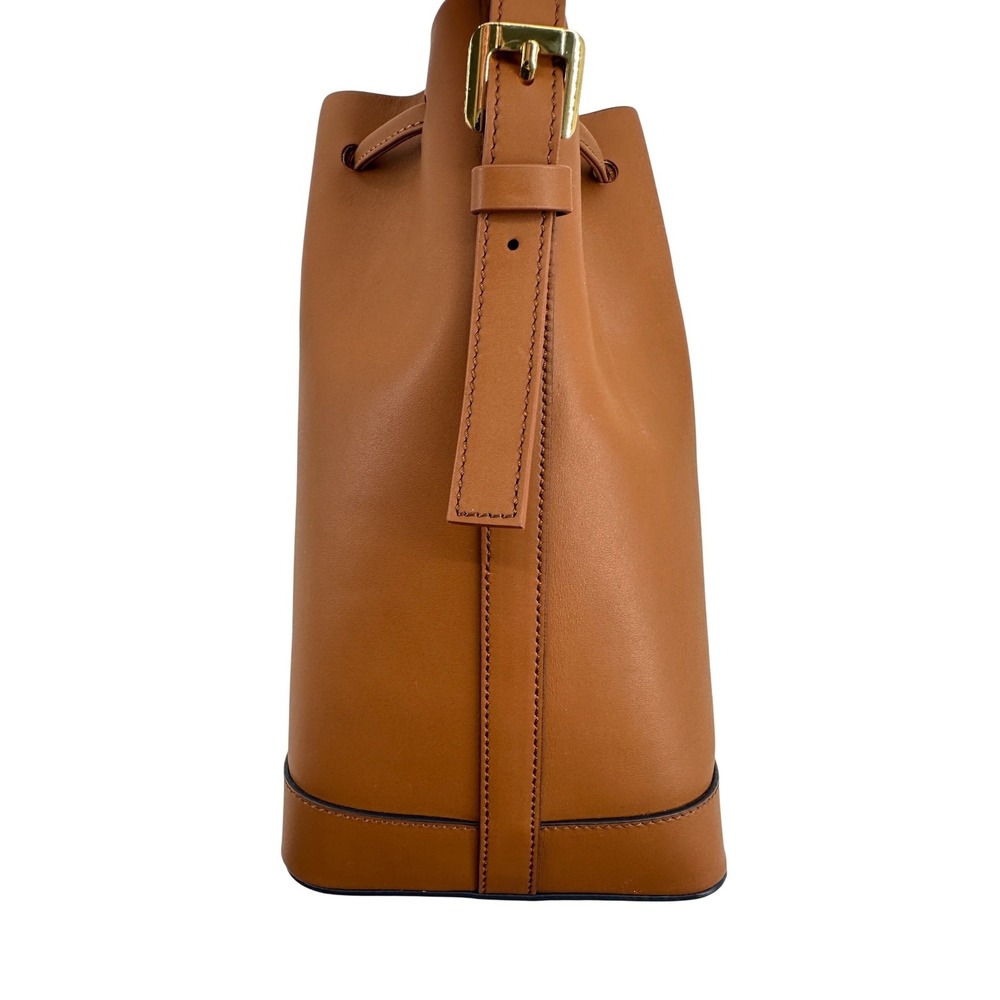 PARIS/64 Always Caramel Bucket Bag Cognac Brown Leather Drawstring Spain Luxury - Picture 6 of 16